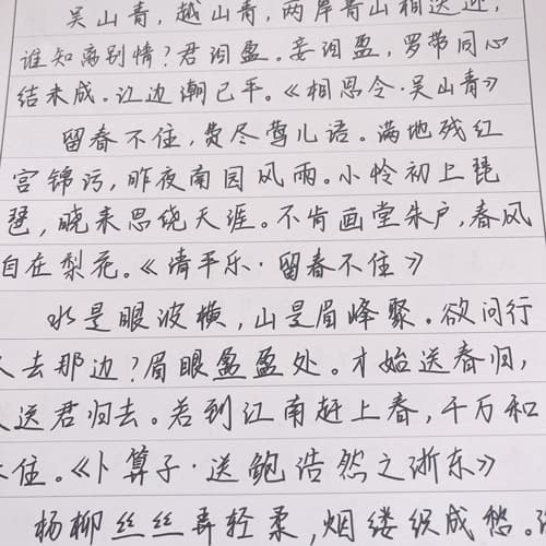 花间集墨体行楷中小学生成人练字帖 5