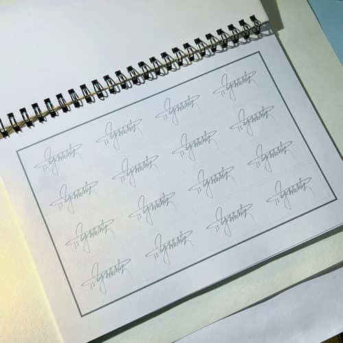 凹槽和平面字帖(支持一个图，不含签名设计) 8