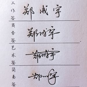 限时低价人工手写签名设计工作商务艺术简易四选一风格一图一视频